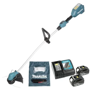 Begrenztes Angebot Makita DUR 184 LRM2 Akku Rasentrimmer 18V 300mm Brushless + 2x Akku 4,0Ah + Ladegerät