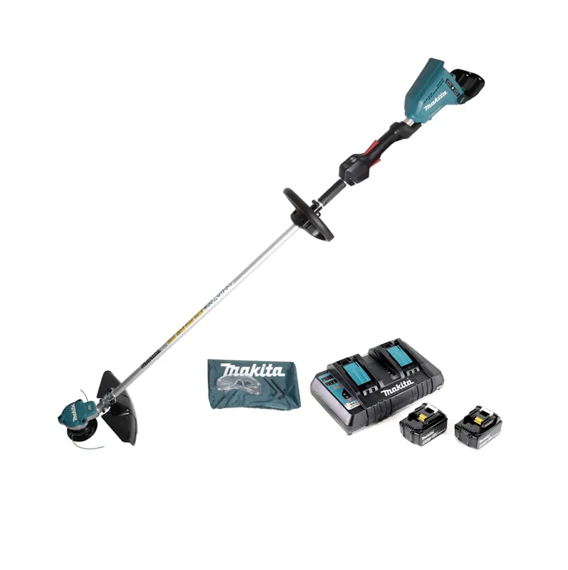 Top-Angebot Makita DUR 364 LUM2 Akku Rasentrimmer 36V ( 2x 18V ) 250/350mm Brushless + 2x Akku 4,0Ah + Doppelladegerät