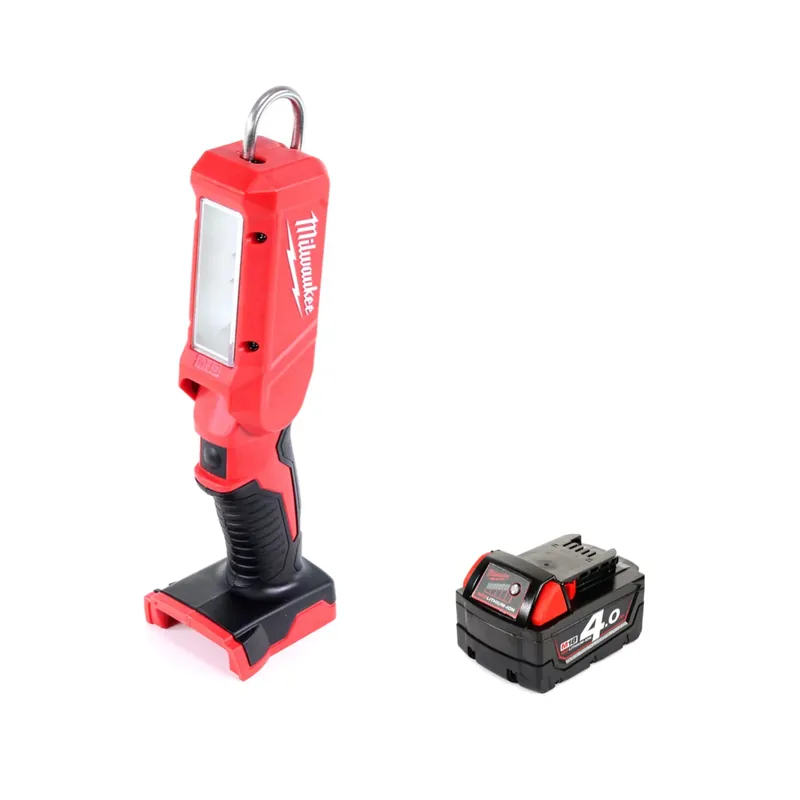 Milwaukee M18 IL-401 Akku Inspektionsleuchte mit 300 Lumen Solo + 1x 4,0 Ah Akku Preisknaller