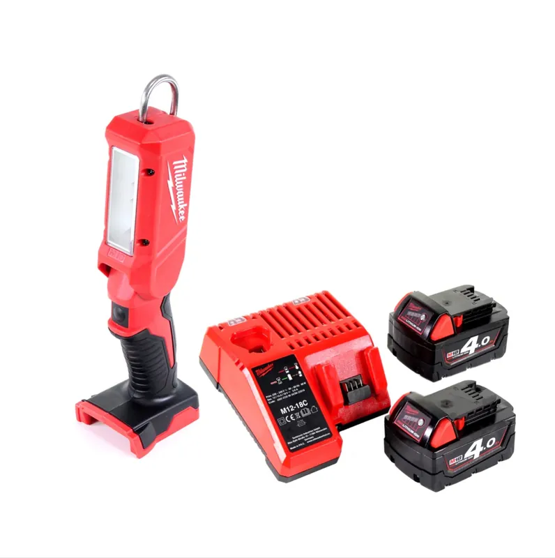 Sofort Bestellen Milwaukee M18 IL-402C Akku Inspektionsleuchte mit 300 Lumen Solo + 2x 4,0 Ah Akku + Universal Ladegerät