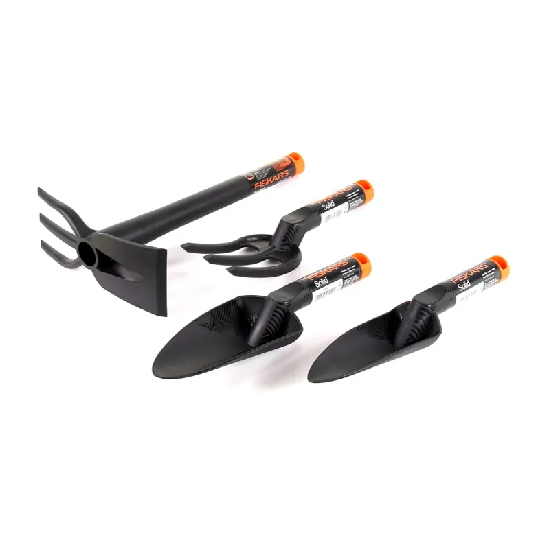 Bestpreis Fiskars Solid™ Garten Geräteset mit Blumenkelle Pflanzkelle Blumengabel und Kombihacke zum Anpflanzen und Umpflanzen