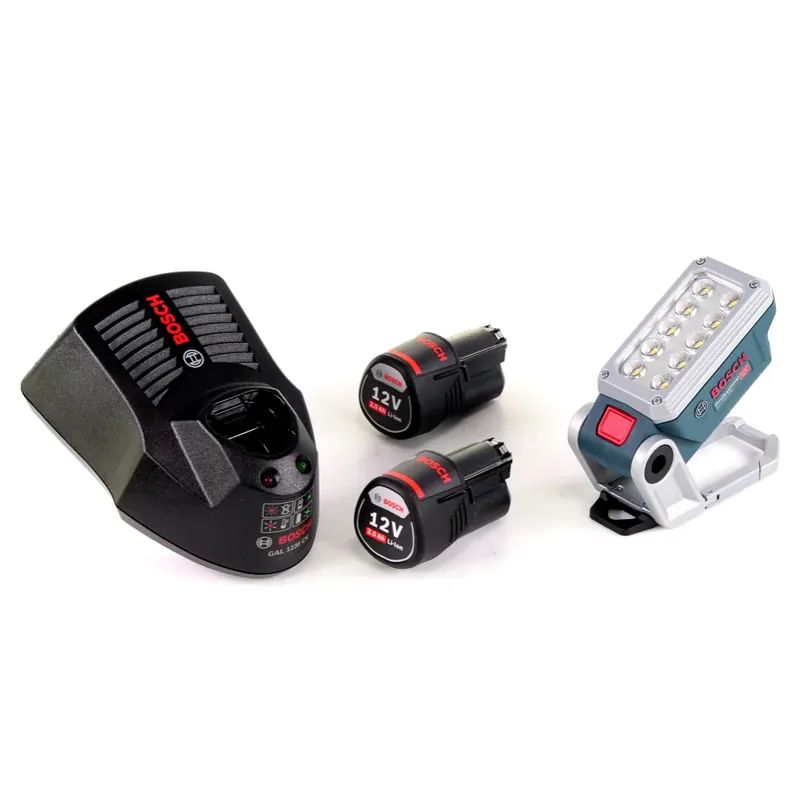 Bosch Akku Lampe GLI 12V-330 DeciLED + 2 x 2,5 Ah Akku + Ladegerät Ausverkauf