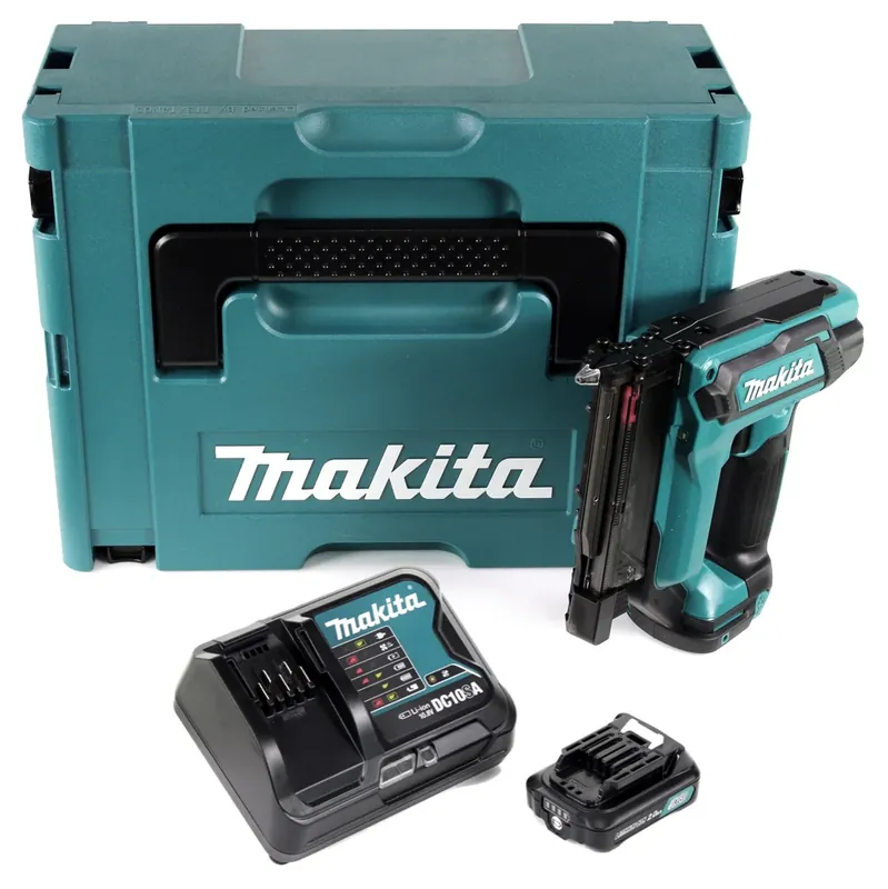 Makita PT 354 DSA1J 10,8 V Akku Stiftnagler im Makpac + 1 x 2,0 Ah Akku + Ladegerät Echt
