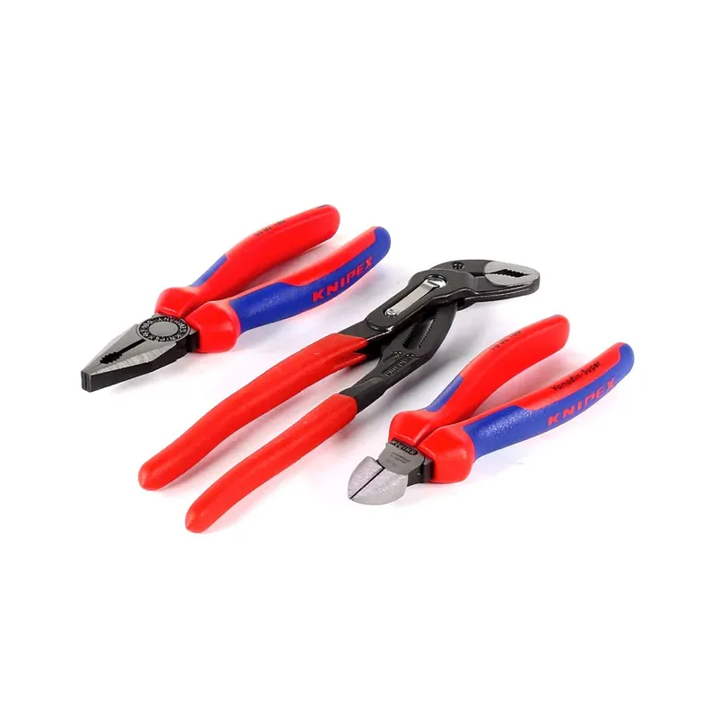 KNIPEX - Zangenset mit 1x Kombizange, 1x Seitenschneider und 1x Rohrzange ( Bestseller-Paket 00 20 09 V01 ) Heißes Angebot