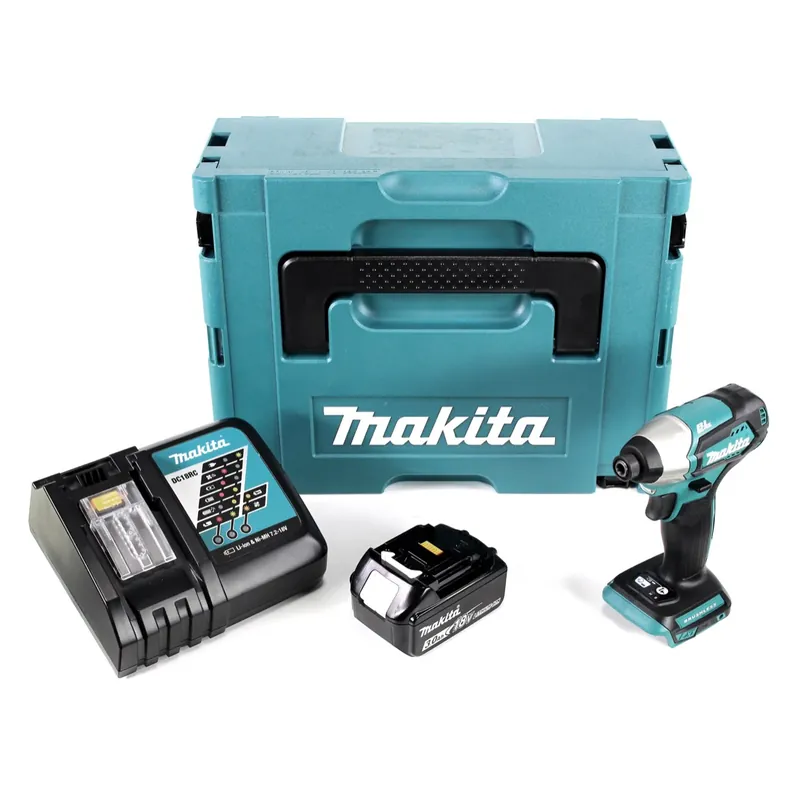 Neuheit Makita DTD 155 RF1J 18 V Brushless Li-Ion Akku Schlag Schrauber im Makpac + 1 x BL1830 3,0 Ah Akku + 1 x DC 18 RC Ladegerät