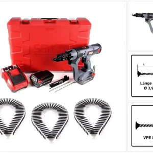 SENCO DS 5550 18V DuraSpin Magazin Schrauber ( 7W2001N ) mit 2x 3,0 Ah Akkus, Ladegerät und 5000x Feingewinde Schrauben 3,9x35 Bestseller