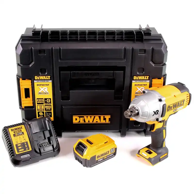Wochenendangebot DeWalt DCF 897 M1 Akku Schlagschrauber 18V 3/4'' 950Nm Brushless + 1x Akku 4,0Ah + Ladegerät + TSTAK