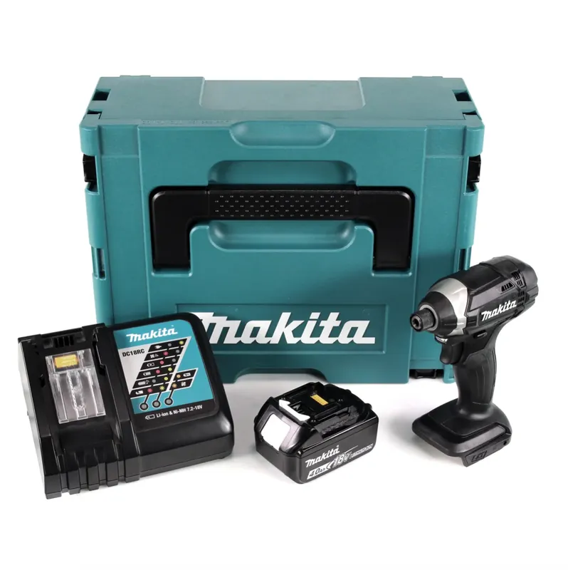 Ausverkauf Makita DTD 152 RM1J B 18 V Li-Ion Akku Schlagschrauber Sonderausgabe in schwarz im Makpac + 1 x BL 1840 B 4,0 Ah Akku + 1 x DC 18 RC Ladegerät