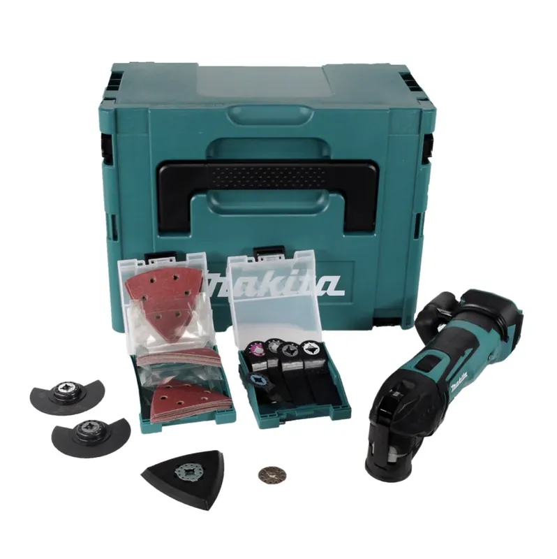 Preisknaller Makita DTM 51 ZJX2 Akku Multifunktionswerkzeug 18 V + 39 tlg. Zubehör Set + Makpac - ohne Akku, ohne Ladegerät