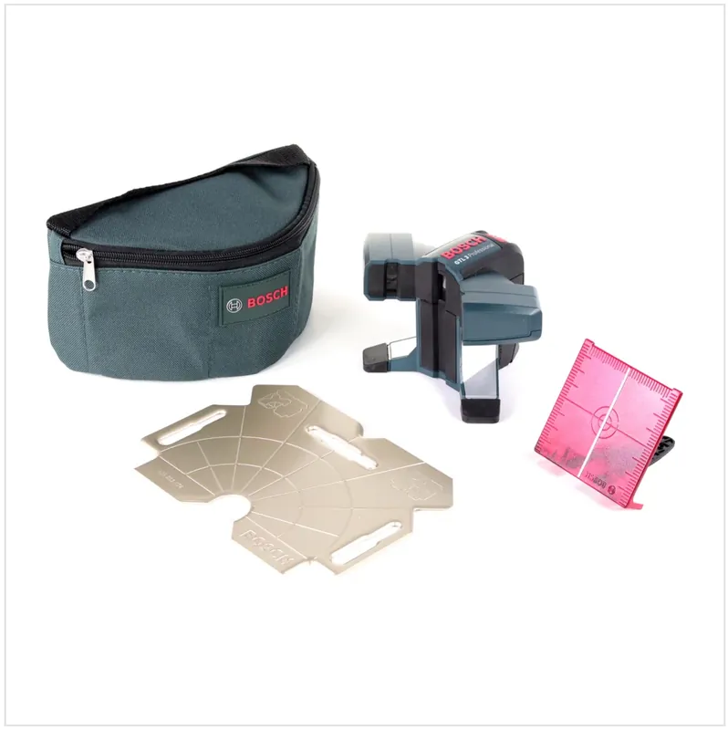 Kracherpreis Bosch GTL 3 Professional roter Fliesenlaser ( 0601015200 ) in Transporttasche mit Ausrichtscheibe, Laserzieltafel und Batterien