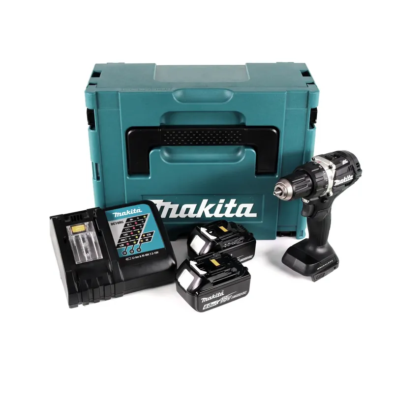 Makita DDF 484 RGJB 18 V Li-Ion Akku Bohrschrauber Sonderausgabe schwarz im MAKPAC + 2x BL 1860 6,0 Ah Akku + Schnellladegerät Schnäppchen