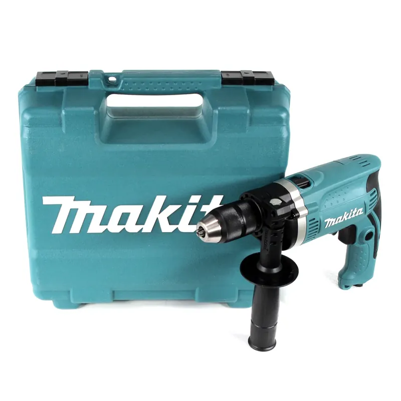 Abverkauf Makita HP 1631 KX3 Schlagbohrmaschine 710 W im Transportkoffer inkl. 74 tlg. Zubehörset