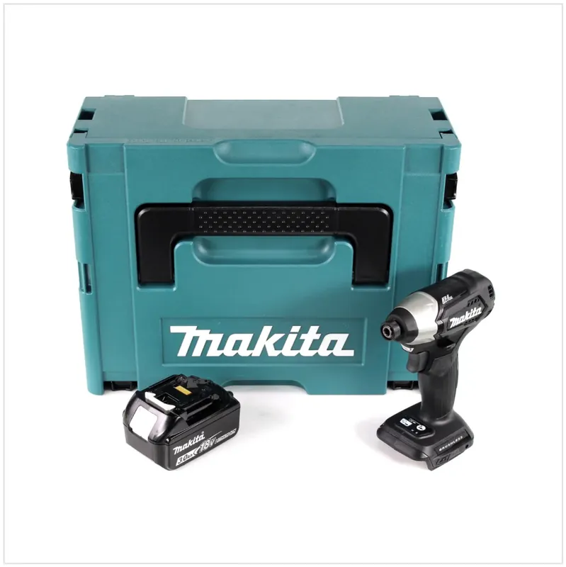 Makita DTD 155 F1JB Akku Schlagschrauber 18 V Brushless Sonderausgabe schwarz im MAKPAC + 1 x BL1830 3,0 Ah Akku - ohne Ladegerät Knallerangebot