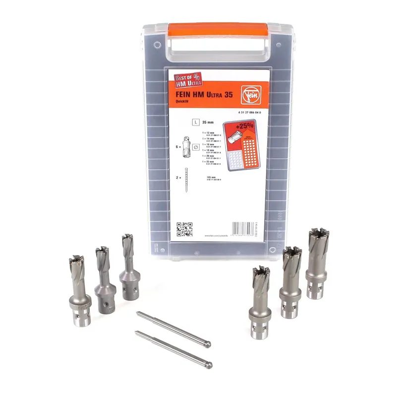 FEIN Best of Kernbohrer QuickIN Zubehörset 8 tlg. im Koffer ( 63127086040 ) Highlight