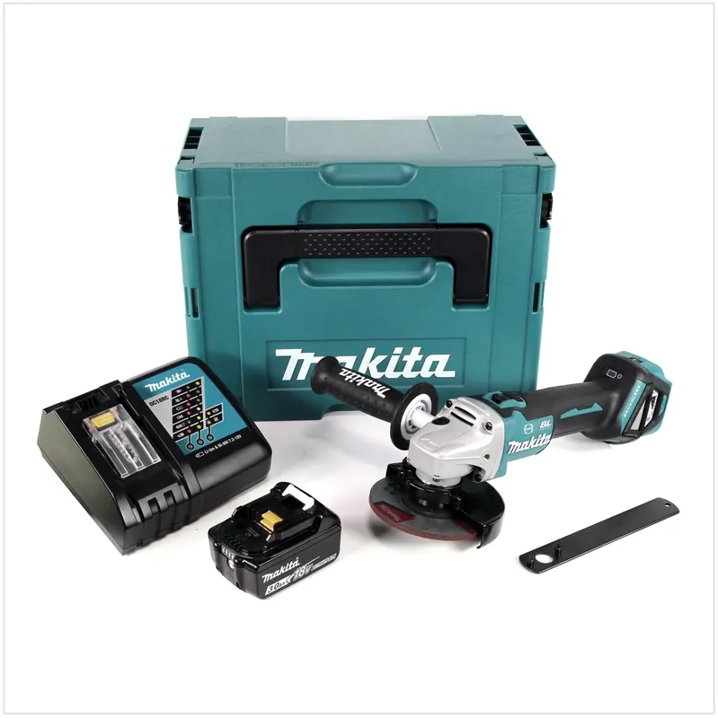Expressversand Makita DGA 513 RF1J Akku Winkelschleifer 18V 125mm Brushless + 1x Akku 3,0Ah + Ladegerät + Makpac
