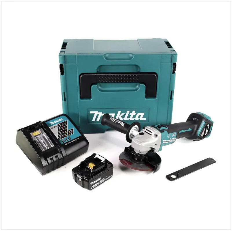 Makita DGA 513 RM1J Akku Winkelschleifer 18V 125mm Brushless + 1x Akku 4,0Ah + Ladegerät + Makpac Neu