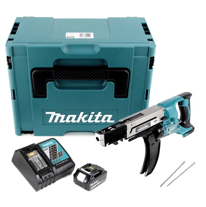 Rabatt Makita DFR 750 RG1J Akku Magazinschrauber 18V 45-75mm + 1x Akku 6,0Ah + Ladegerät + Makpac