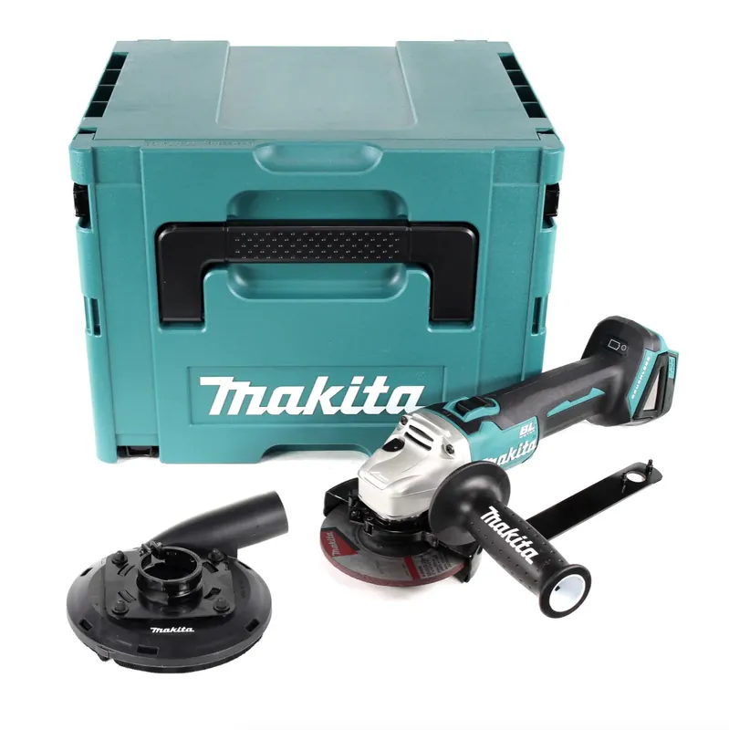 Nur Für Kurze Zeit Makita DGA 504 ZJ Akku Winkelschleifer 18V 125mm Brushless Solo + Absaughaube + Makpac - ohne Akku, ohne Ladegerät