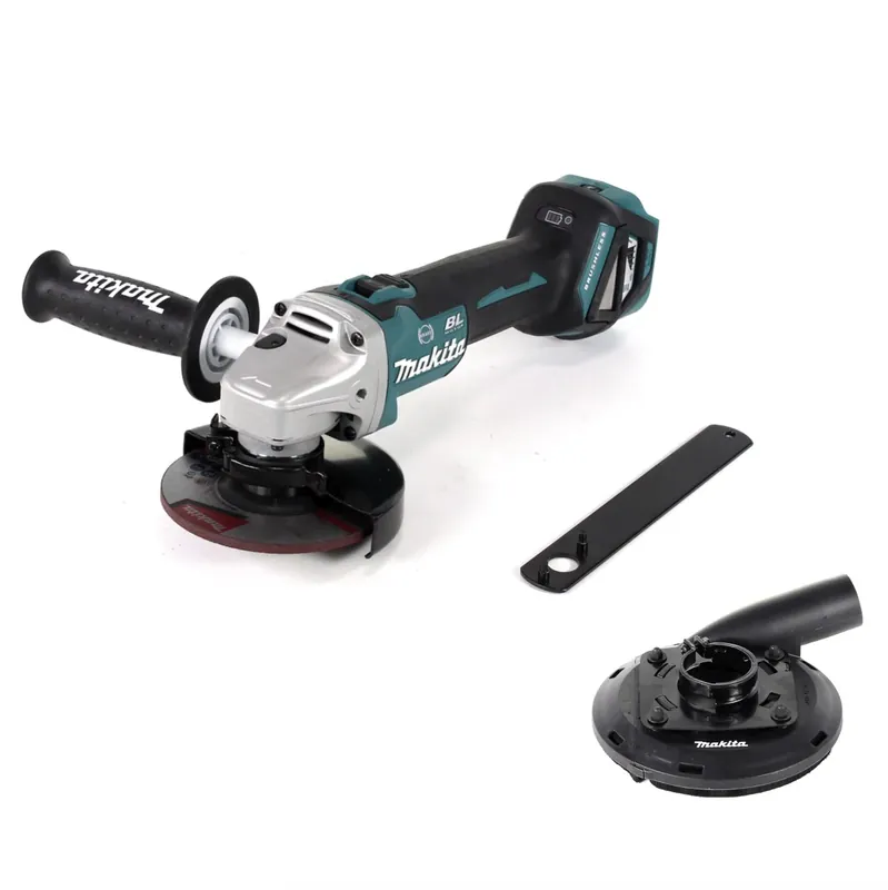 Makita DGA 513 Z Akku Winkelschleifer 18V 125mm Brushless Solo + Absaughaube - ohne Akku, ohne Ladegerät Super-Preis