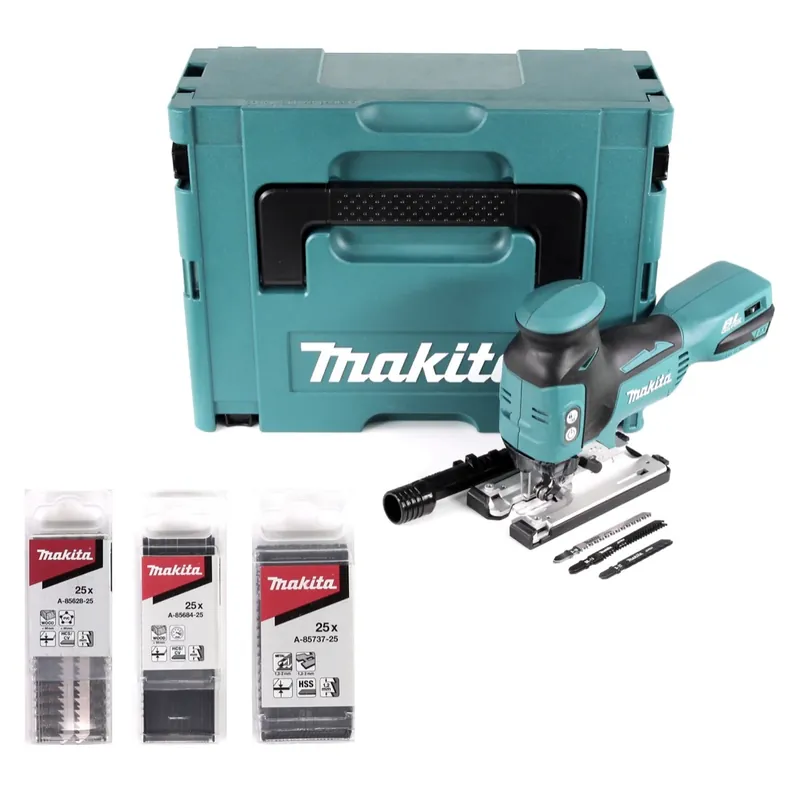 Makita DJV 181 ZJ Akku Pendelhubstichsäge 18V Brushless Solo + 81x Sägeblatt + Makpac - ohne Akku, ohne Ladegerät Knallerangebot