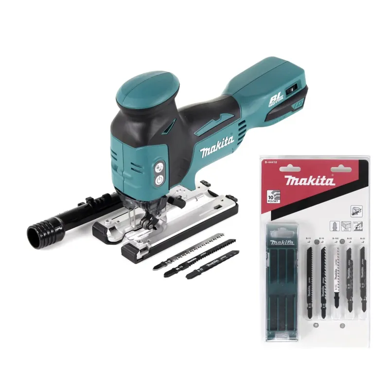 Günstig Makita DJV 181 Z Akku Pendelhubstichsäge 18V Brushless Solo + 17x Sägeblatt - ohne Akku, ohne Ladegerät
