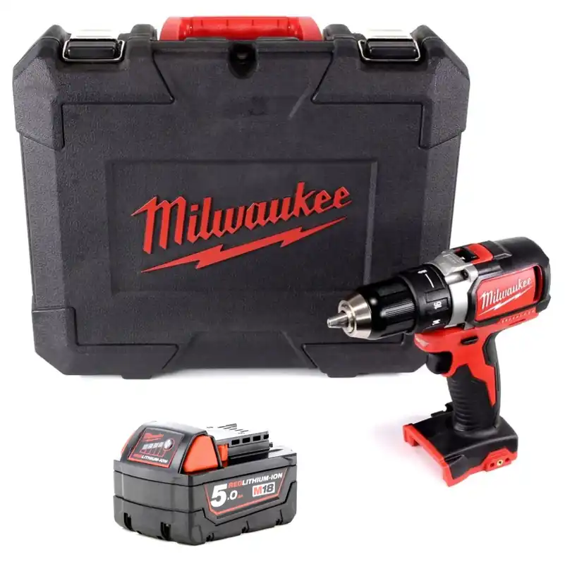 Milwaukee M18 BLDD 501 18 V Brushless Li-Ion Akku Bohrschrauber im Koffer + 1 x 5,0 Ah Akku - ohne Ladegerät Schneller Versand