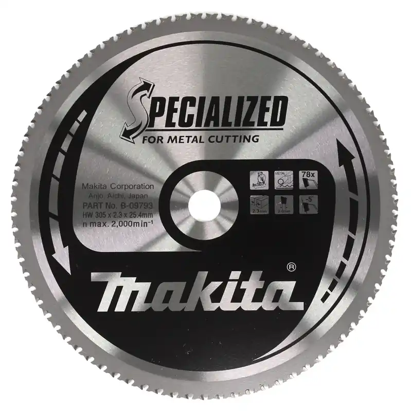 Jetzt Bestellen Makita SPECIALIZED Kreissägeblatt für Metall 305 x 25,4 x 2,3 mm 78 Zähne ( B-09793 ) für Kaltkreissäge Makita LC 1230