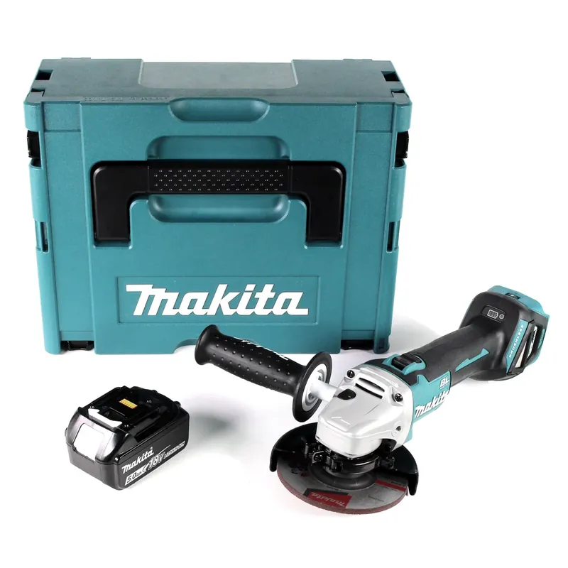 Mega-Angebot Makita DGA 511 T1J Akku Winkelschleifer 18V 125mm Brushless + 1x Akku 5,0Ah + Makpac - ohne Ladegerät