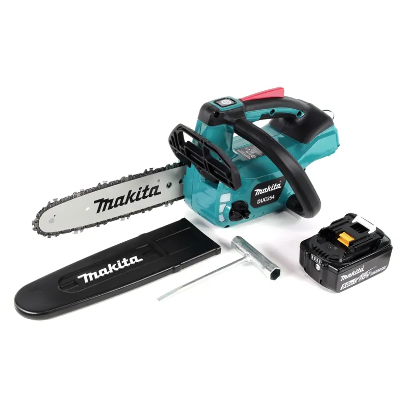 Makita DUC 254 T1 Akku Kettensäge 18 V 25 cm Brushless + 1x Akku 5,0 Ah - ohne Ladegerät Preis Gesenkt