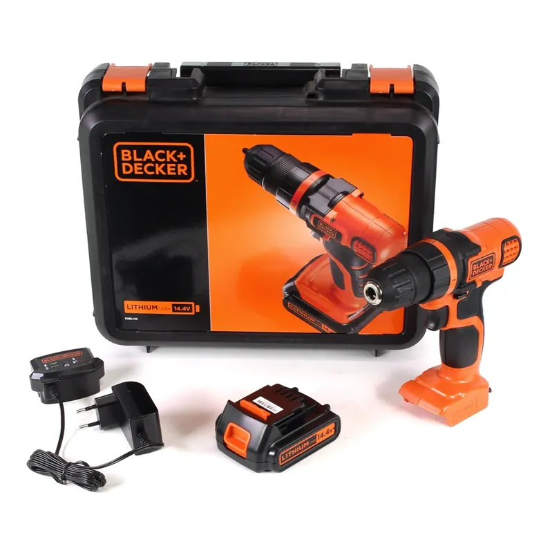 Black & Decker EGBL 14 K 14,4 V Li-Ion Akku-Bohrschrauber im Transportkoffer + 1 x 1,5 Ah Akku + Ladegerät Mega-Angebot