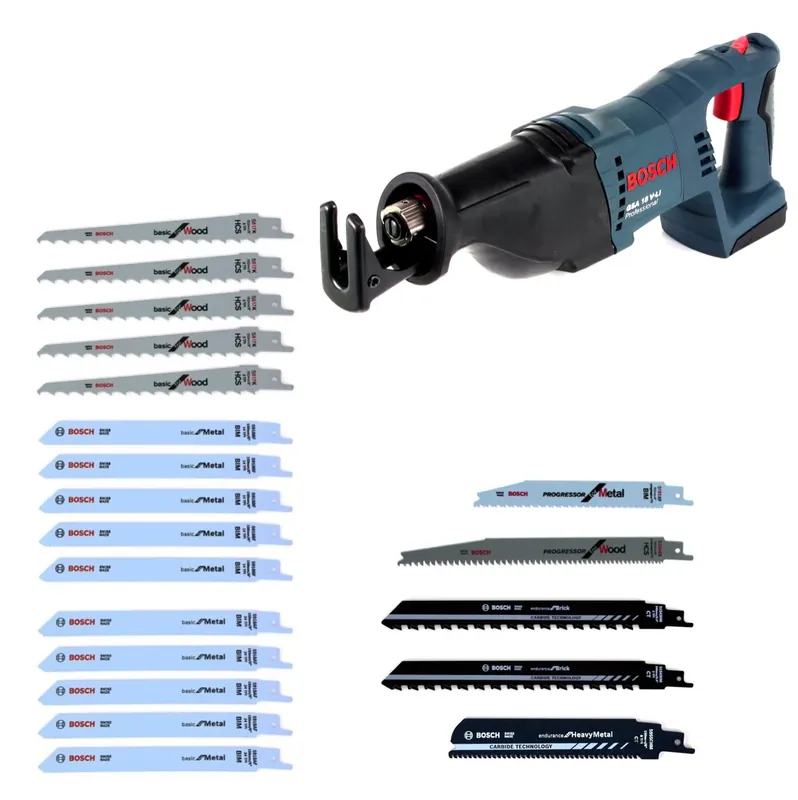 Schneller Versand Bosch GSA 18V-Li N Akku Reciprosäge 18V Säbelsäge + 20x Sägeblatt Solo - ohne Akku, ohne Ladegerät