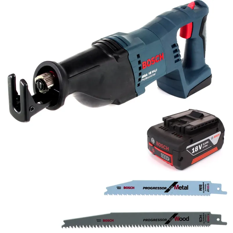 Preiswert Bosch GSA 18V-Li N Akku Reciprosäge 18V Säbelsäge + 2x Sägeblatt + 1x 3,0 Ah Akku - ohne Ladegerät