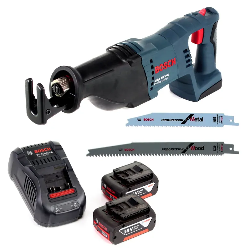 Bosch GSA 18V-Li N Akku Reciprosäge 18V Säbelsäge + 2x Sägeblatt + 2x 3,0 Ah Akku + Ladegerät Beliebt