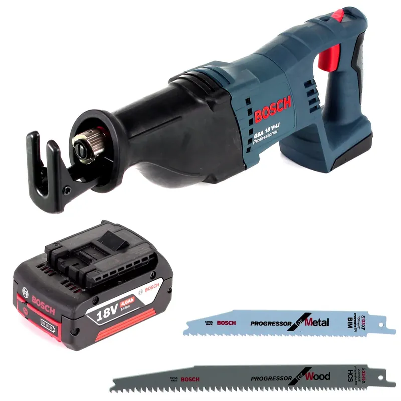 Bosch GSA 18V-Li N Akku Reciprosäge 18V Säbelsäge + 2x Sägeblatt + 1x 4,0 Ah Akku - ohne Ladegerät Super-Preis