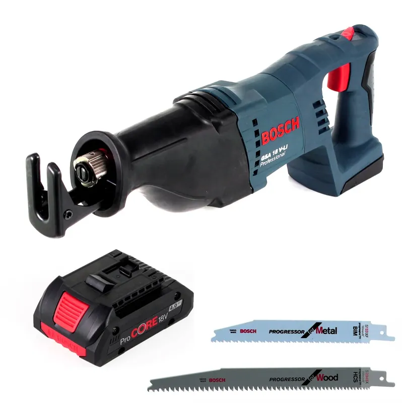 Solange Der Vorrat Reicht Bosch GSA 18V-Li N Akku Reciprosäge 18V Säbelsäge + 2x Sägeblatt + 1x 4,0 Ah ProCORE Akku - ohne Ladegerät