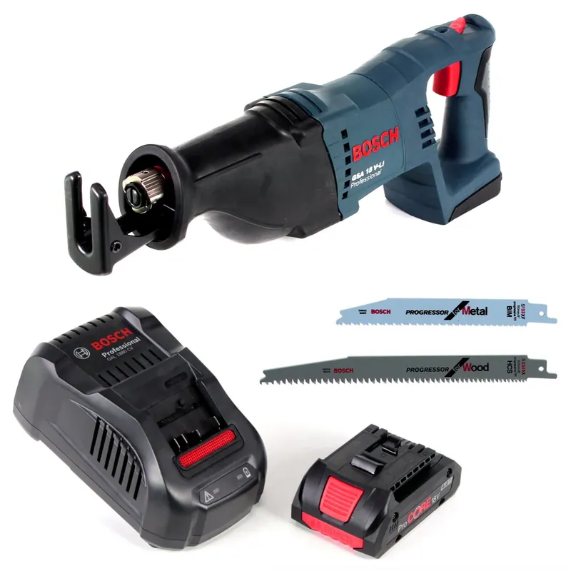 Meistverkauft Bosch GSA 18V-Li N Akku Reciprosäge 18V Säbelsäge + 2x Sägeblatt + 1x 4,0 Ah ProCORE Akku + Ladegerät