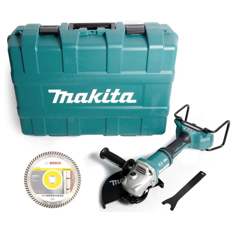 Makita DGA 901 ZKU2 Akku Winkelschleifer 36V ( 2x18V ) 230mm Brushless Solo + Ezynut + 5x Trennscheibe + Koffer - ohne Akku, ohne Ladegerät Ausverkauf