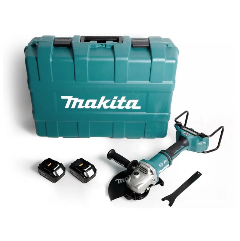 Makita DGA 901 T2KU2 Akku Winkelschleifer 36V ( 2x18V ) 230mm Brushless + 2x Akku 5,0Ah + Ezynut + Koffer - ohne Ladegerät Jetzt Kaufen