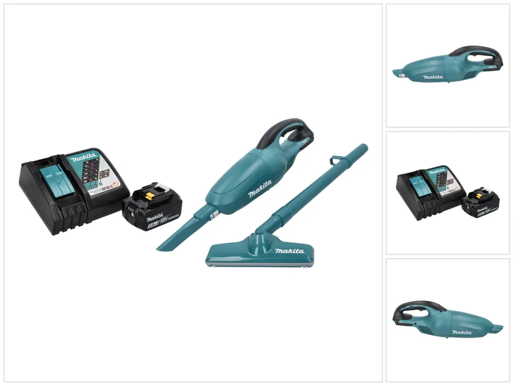 Makita DCL 180 RT1 Akku Staubsauger 18 V Grün + 1x Akku 5,0 Ah + Ladegerät Rabatt