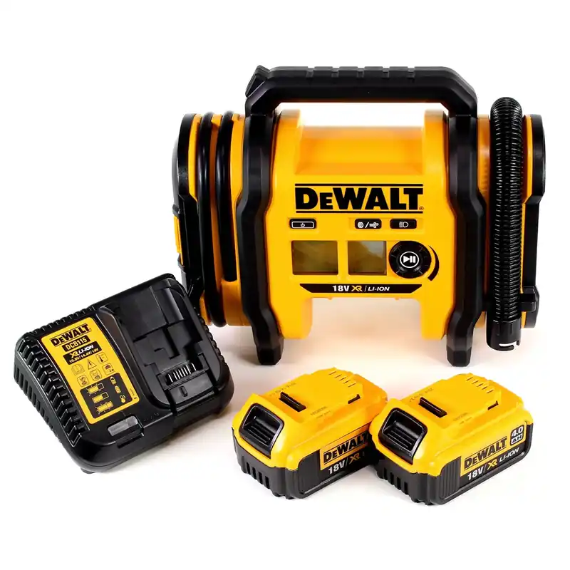 Letzte Chance DeWalt DCC 018 N Akku Luftkompressor 18V 11bar KFZ + 2x Akku 4,0Ah + Ladegerät