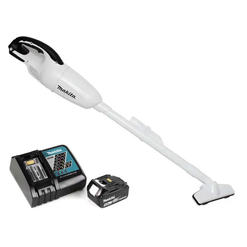 Makita DCL 180 RT1 W Akku Staubsauger 18 V Weiß + 1x Akku 5,0 Ah + Ladegerät Expressversand