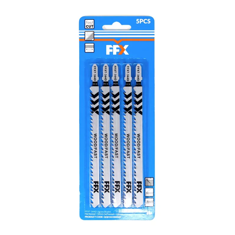 Jetzt Kaufen FFX FFXT-344D Stichsägeblätter für Holz 5 Stück HCS 152 mm 6 TPI ( QQ0102300060 )