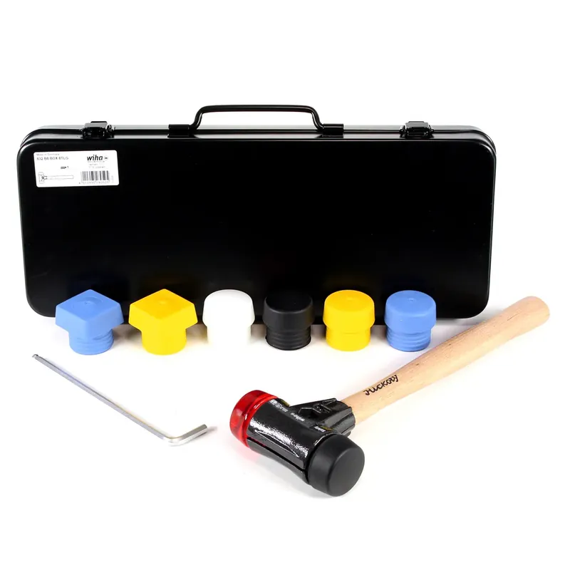 Letzte Chance Wiha 832B8 Schonhammer Set Safety mit gemischten Schlagköpfen 8-tlg. in Box ( 28050 )