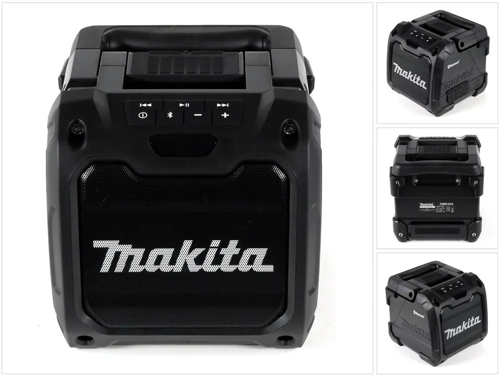 Makita DMR 200 B 10,8 - 18 V Baustellen Lautsprecher Bluetooth USB AUX Schwarz Solo - ohne Akku, ohne Ladegerät Heißes Angebot