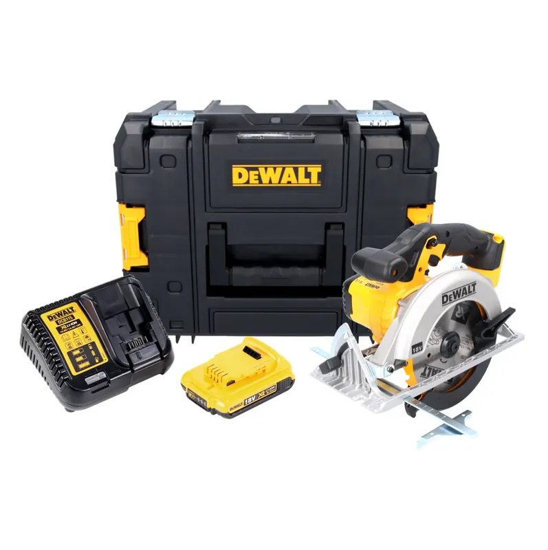 DeWalt DCS 391 D1 Akku Handkreissäge 18 V 165 mm + 1x Akku 2,0 Ah + Ladegerät + TSTAK Aktuell