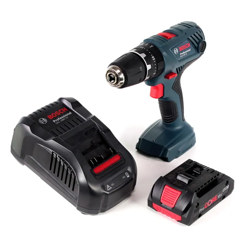 Bosch Professional GSB 18V-21 Akku Schlagbohrschrauber 18V 55Nm + 1x Akku ProCORE 4,0Ah + Schnellladegerät Begrenztes Angebot