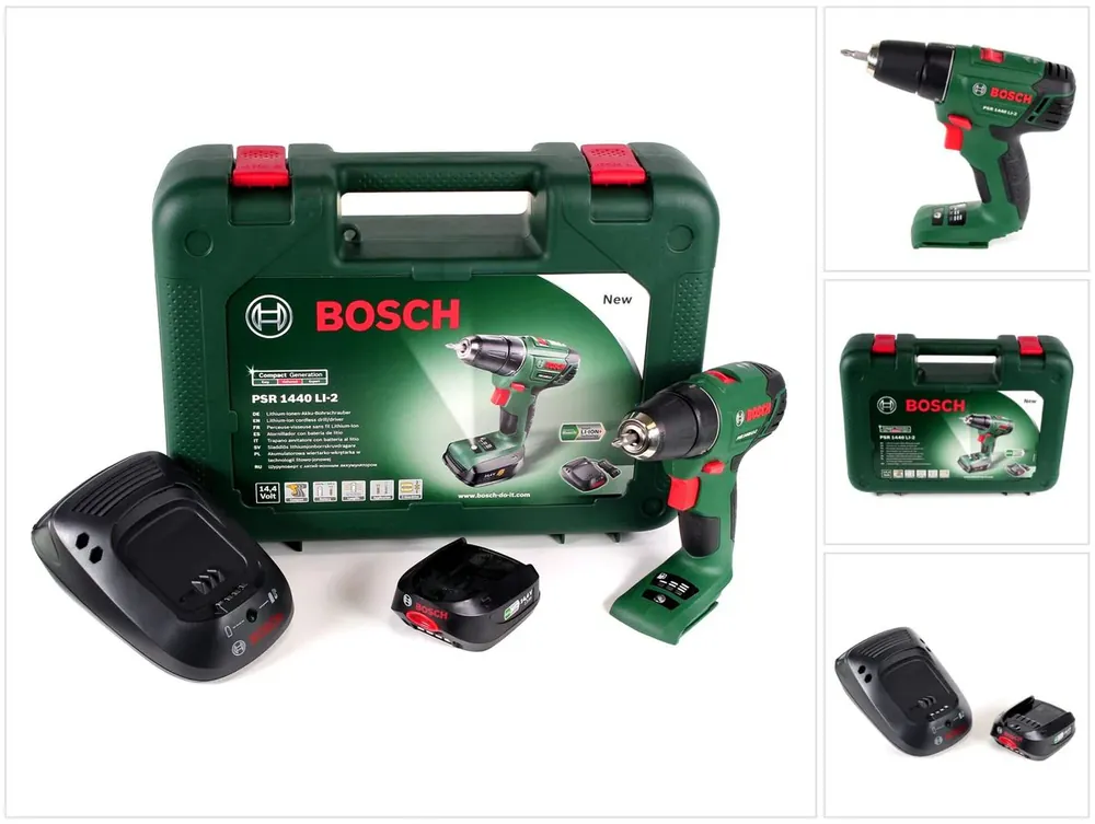 Bosch PSR 1440 Li-2 Akku Bohrschrauber Zwei-Stufen-Technologie im Transportkoffer + 1x 1,5 Ah Akku + Ladegerät ( 06039A3020 ) Sale