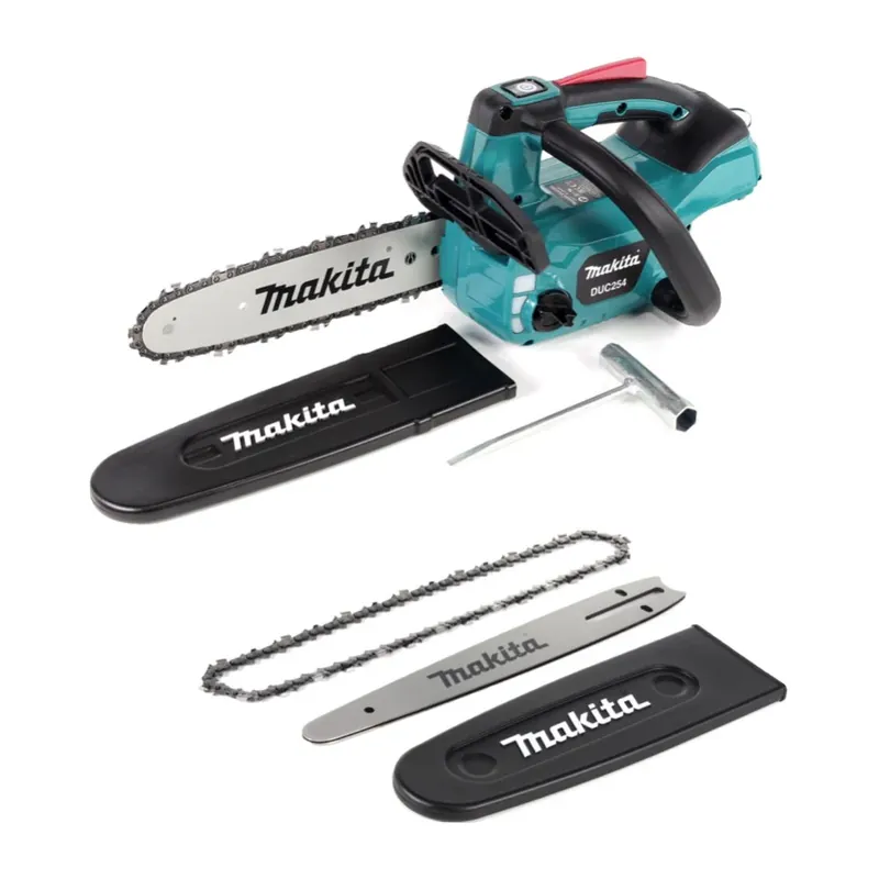 Meistverkauft Makita DUC 254 Z Akku Kettensäge 18 V 25 cm Brushless + Ersatzschiene & -Sägekette + Kettenschutz - ohne Akku, ohne Ladegerät