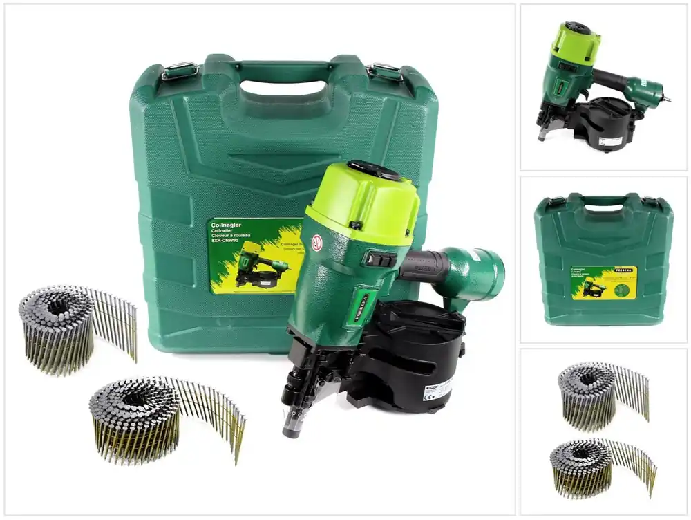 Sichere Zahlung Prebena 8XR-CNW90 Coilnagler Druckluftnagler Transportkoffer mit 10800 Coilnägeln