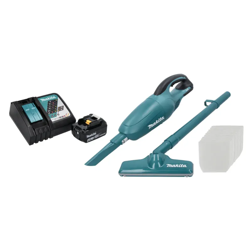 Makita DCL 180 RM1 Akku Staubsauger 18 V Grün + 1x Akku 4,0 Ah + Ladegerät + 10x Staubsack Schnäppchen